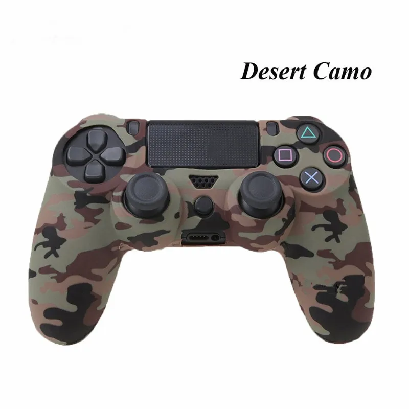 Brown Мягкий резиновый силиконовый джойстик для геймпада, чехол для sony DualShock 4 PlayStation 4 PS 4 Pro, тонкий чехол для контроллера, аксессуар - Цвет: Brown