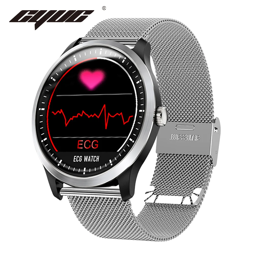 CYUC N58 ECG PPG смарт часы с электрокардиографом экг дисплей, Холтер ЭКГ монитор сердечного ритма кровяное давление умные часы мужчина женские фитнес здоровый трекер smart watch for xiaomi huawei Android IOS phone