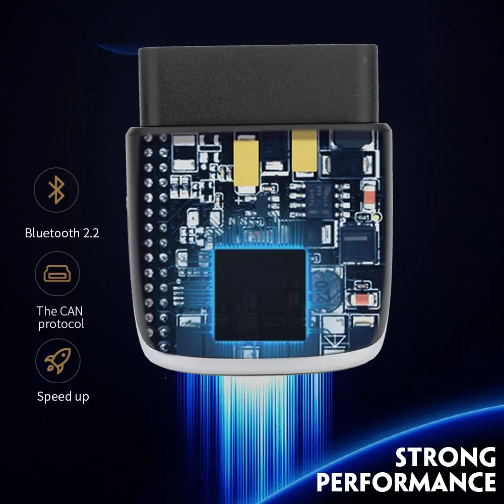 Диагностический сканер VIECAR OBD2 Elm327 V2.1 V2.2 V1.5 Bluetooth Wi-Fi Type-C подключение для iOS Android