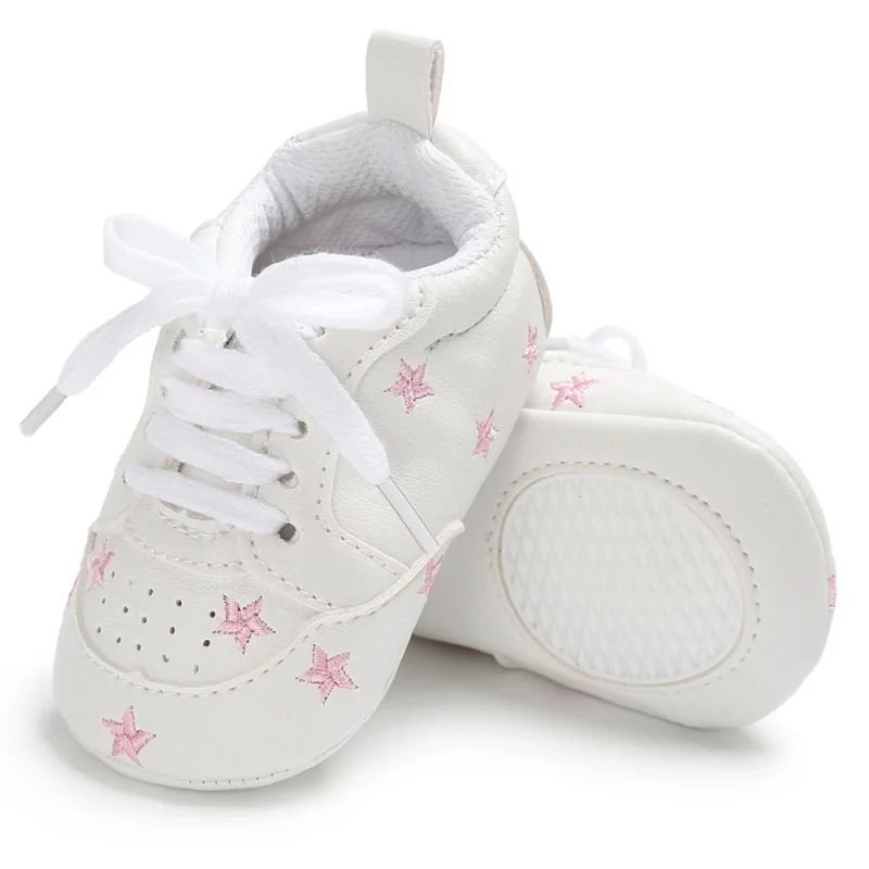 

Toddler Casual Canvas Baby Infant Boy Girl Shoes Newborn First Walkers Infant Crib Shoe White Soft Anti-Slip Sole Unisex
