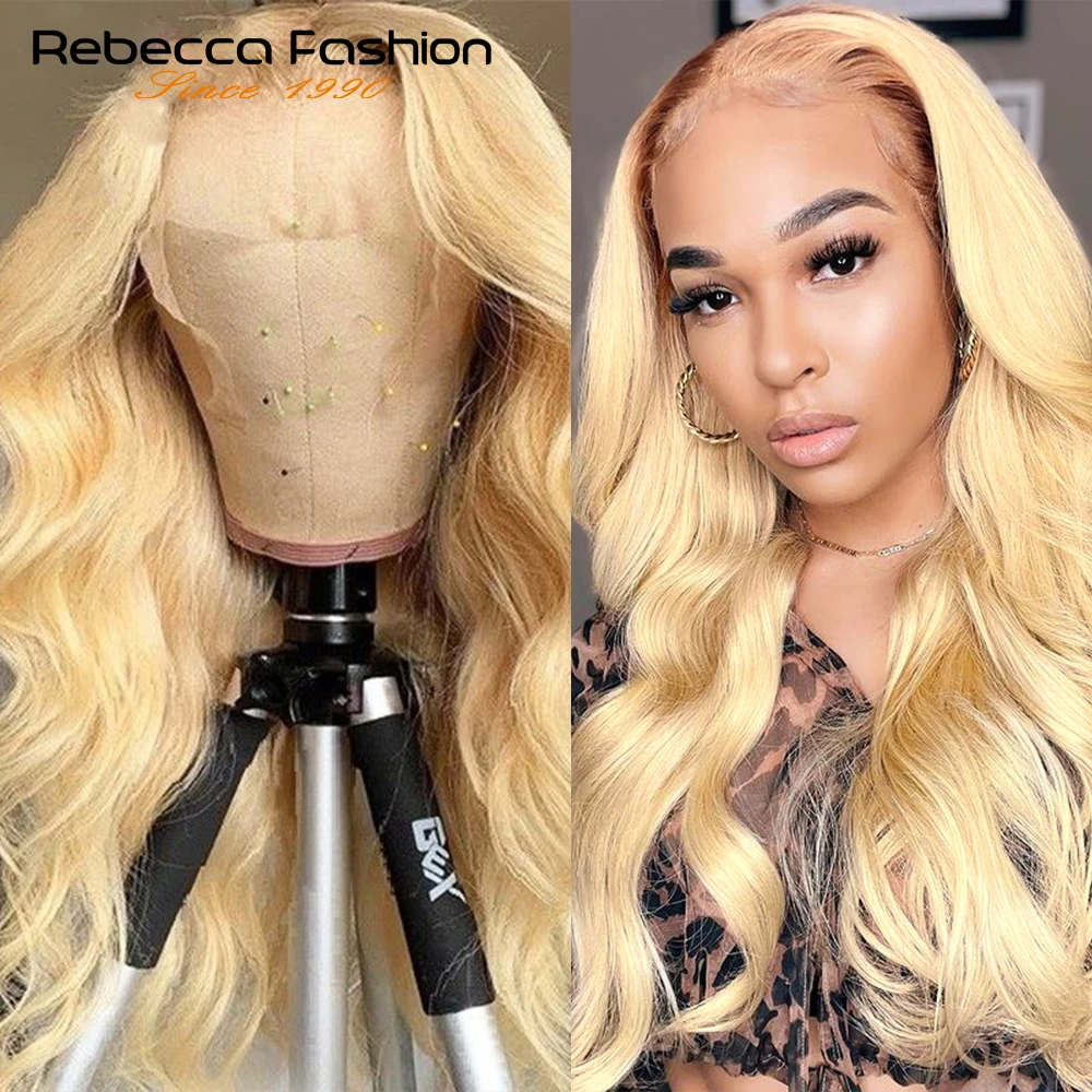 

Парик из натуральных бразильских волос Омбре 613 цветной 13x1, парики для чернокожих женщин, медово-светлый волнистый длинный парик с T-образно...