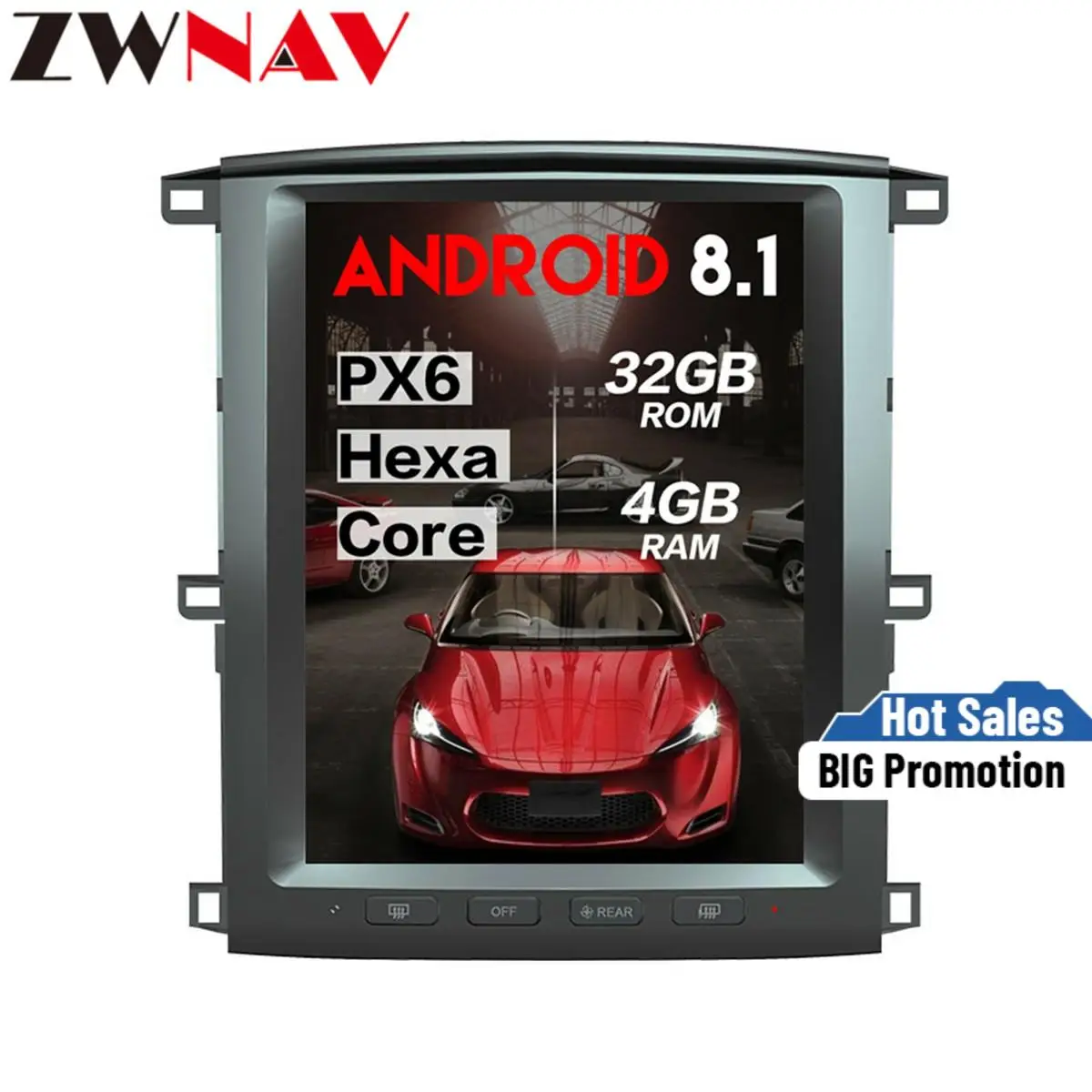 Автомобильный мультимедийный DVD плеер Tesla style 4 + 32 ГБ большой экран Android 8 1 для Toyota