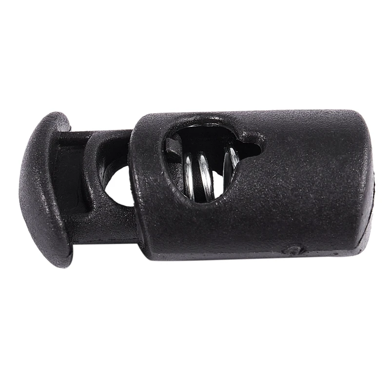 20 Pcs Hole Cord Stopper Black: 10 Spring Double Locks &amp Dia.8 Mm Laces Snap | Дом и сад