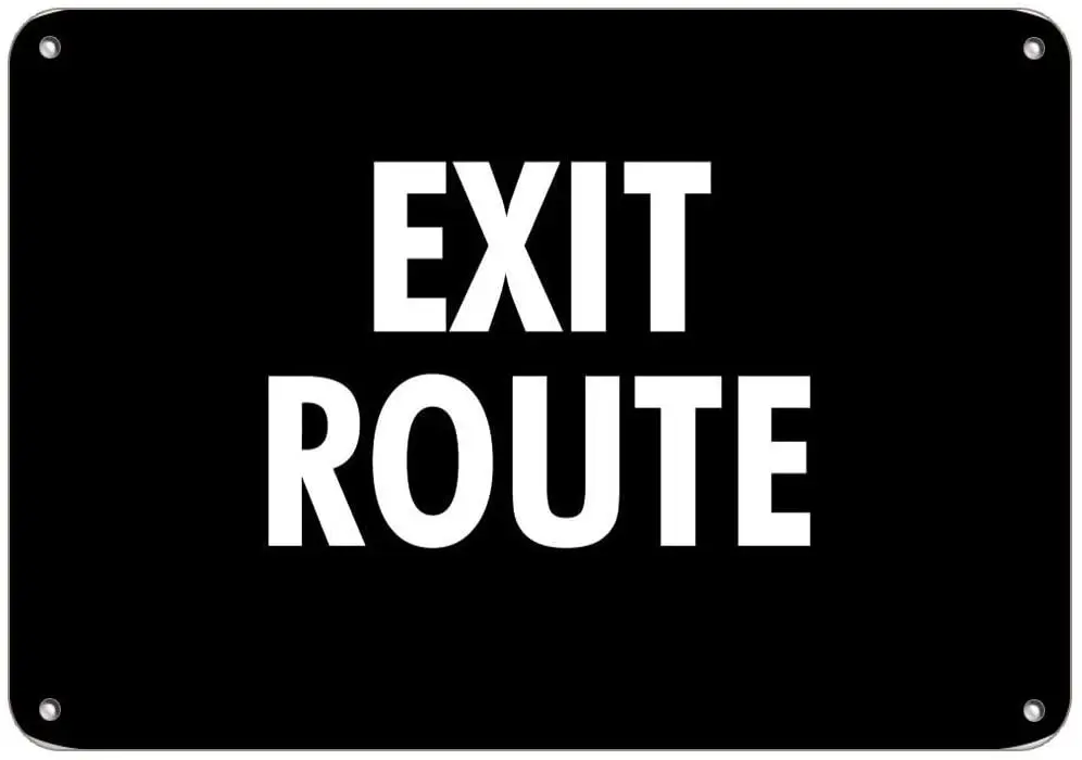 

Exit Route Style 1 ADA Sign ADA Exit Signs Label Vinyl Decal Sticker Kit OSHA Safety Label Compliance Signs 8"