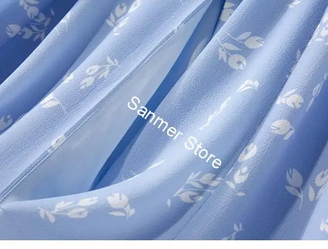 

Women Single-breasted Sexy Slit Dress Sleeveless Backless Floral Vintage Printing Beach Style Female Spring Summer Sling Dress