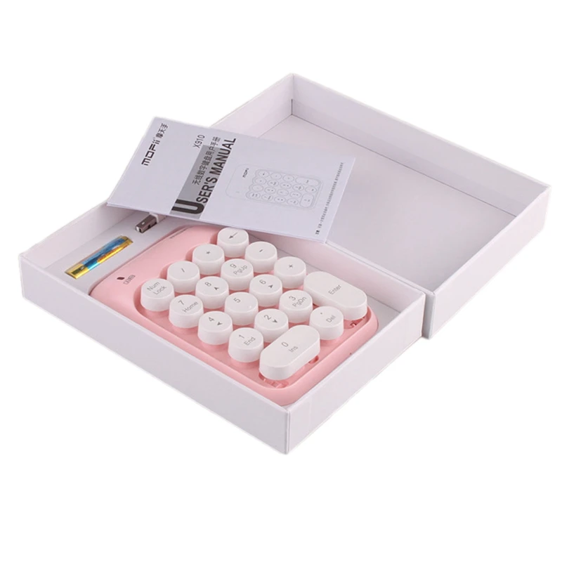 MOFII 2 4G Беспроводная клавиатура с цифрами портативная 18 круглая Клавиатура для