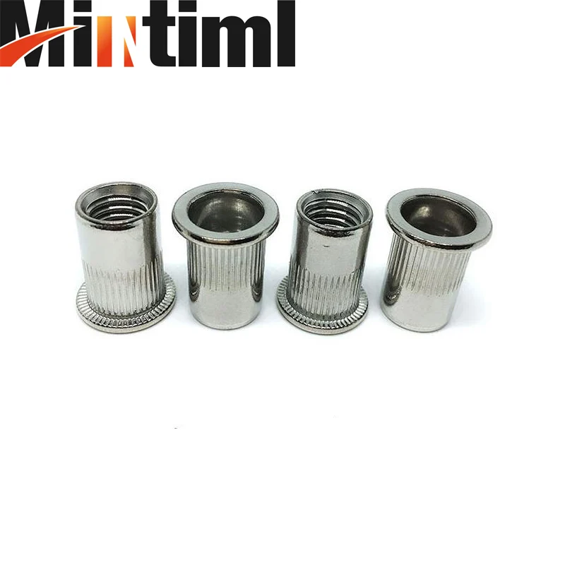 Mintiml 10 шт. M3 M4 M5 M6 M8 M10 M12 304 нержавеющая сталь Rivnut с плоской головкой заклепки