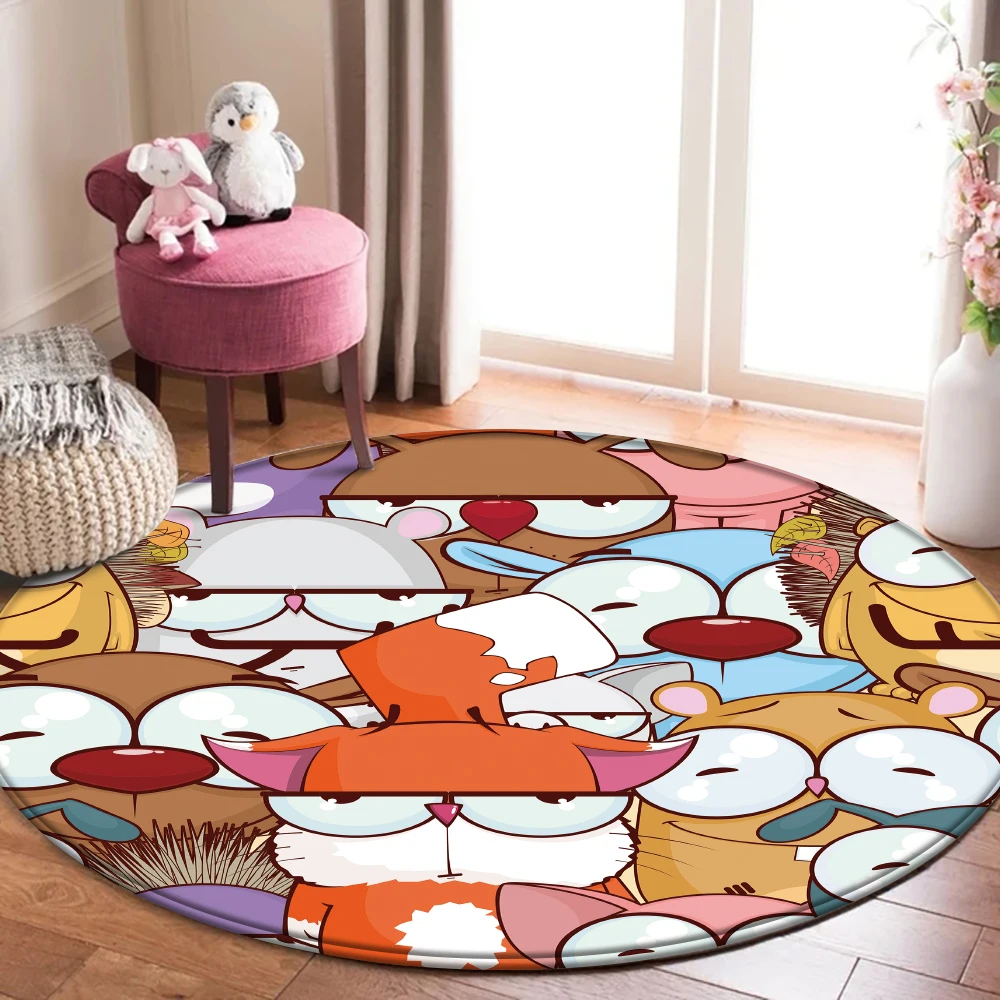 

Cartoon Rug Kids Bedroom Cute Elephant Carpet Soft Anti-slip Children Baby Play Crawling Game Mat Home Living Room Area Rug