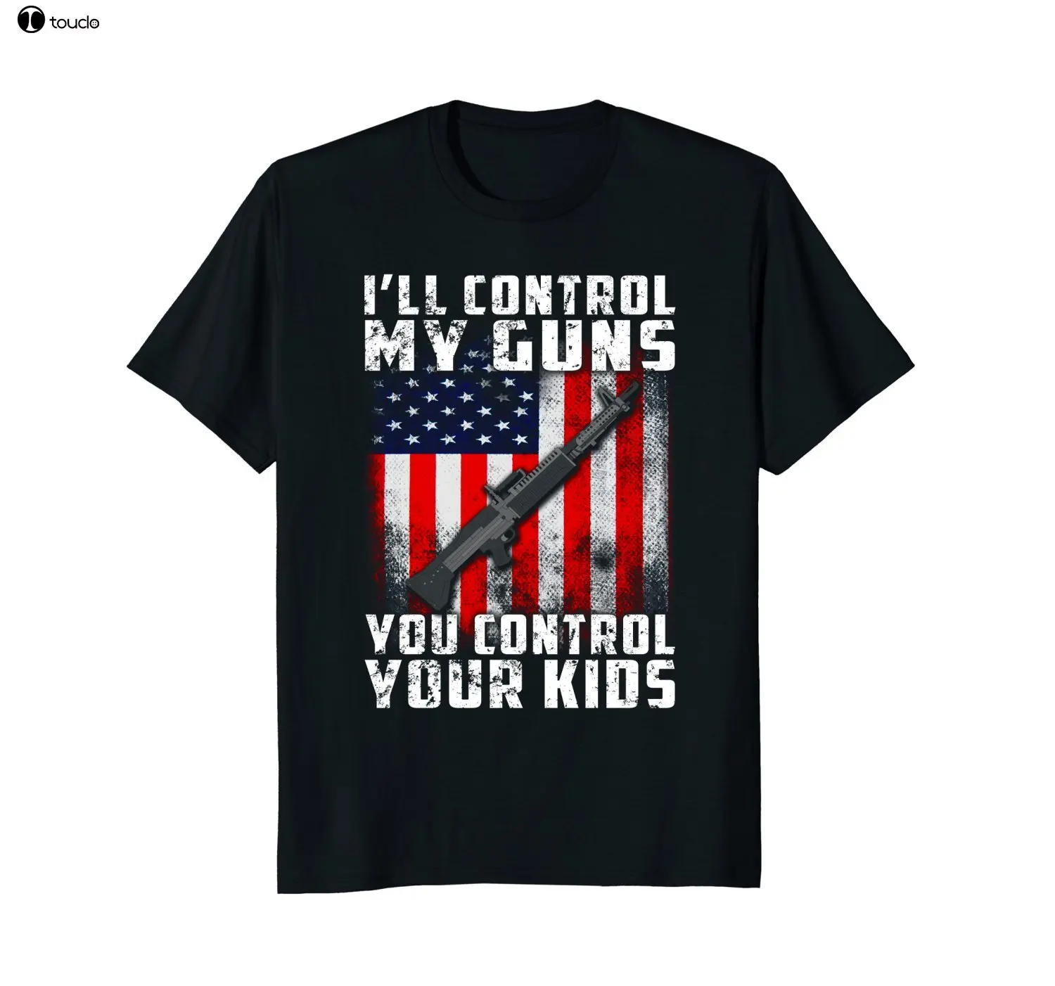

Hot Sale 100% Cotton I'Ll Control My Guns, You Control Your Kids T-Shirt Summer Style Tee Shirt