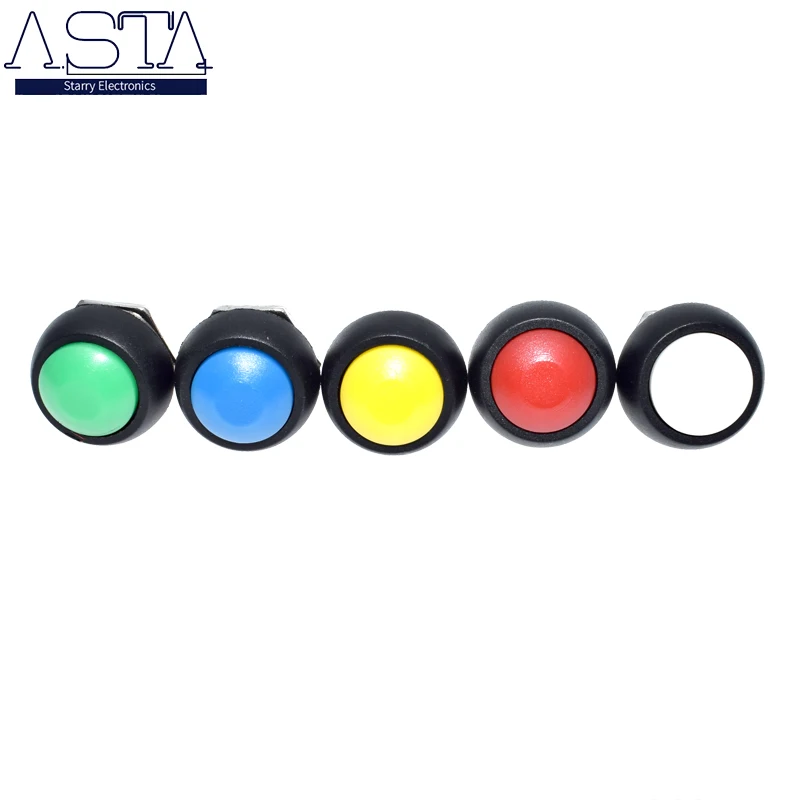 Мини-12 мм Водонепроницаемый Мгновенный переключатель включения/выкл кнопка