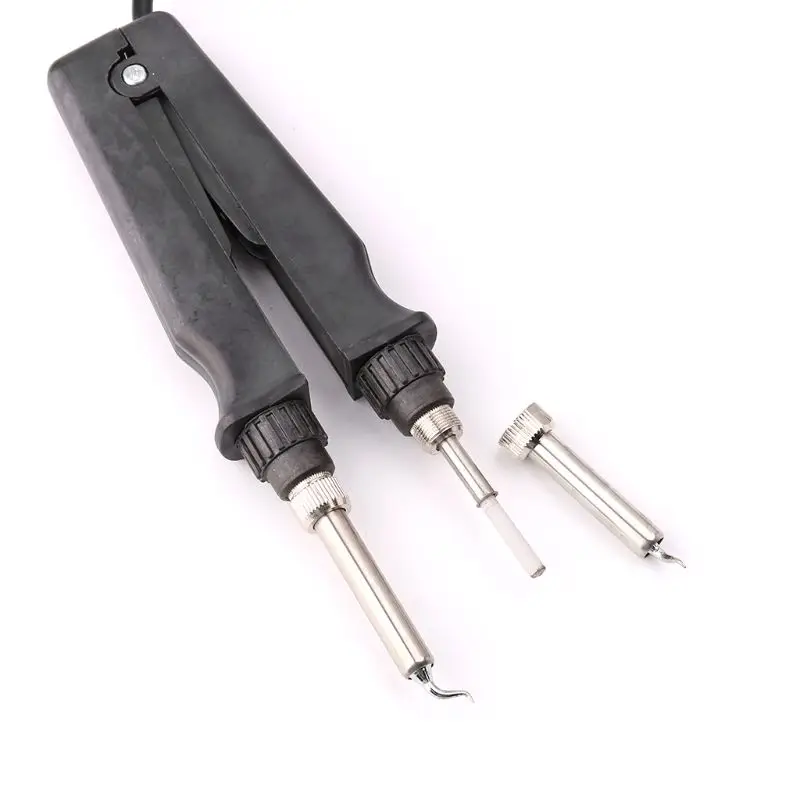

902 ESD SMD Double Soldering Iron Tweezer Handle Clip Heating Plier Soldering Station Accessories HX6C
