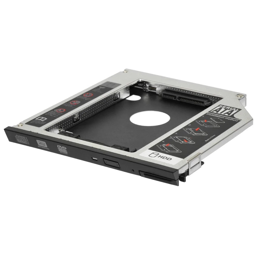 2nd HDD Caddy 9 5 мм SATA на алюминиевый SSD диск чехол DVD CD-ROM для ноутбука Dell E6400 | Компьютеры