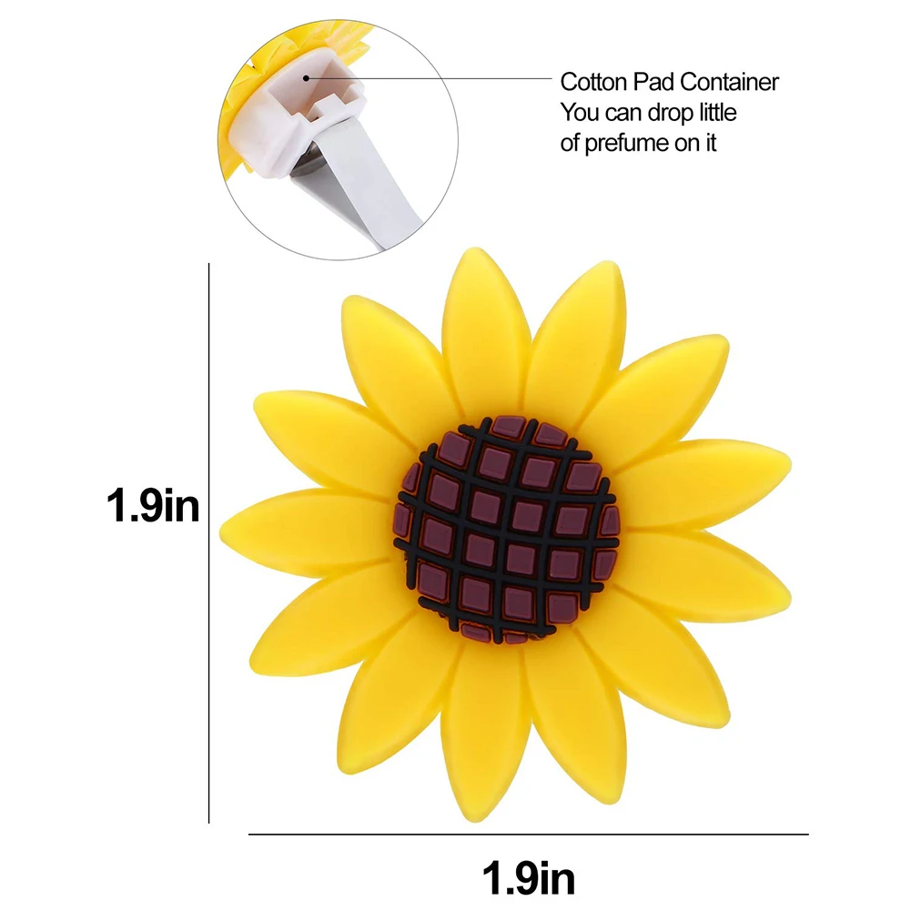 Освежитель воздуха в салоне автомобиля освежитель виде подсолнуха с зажимами