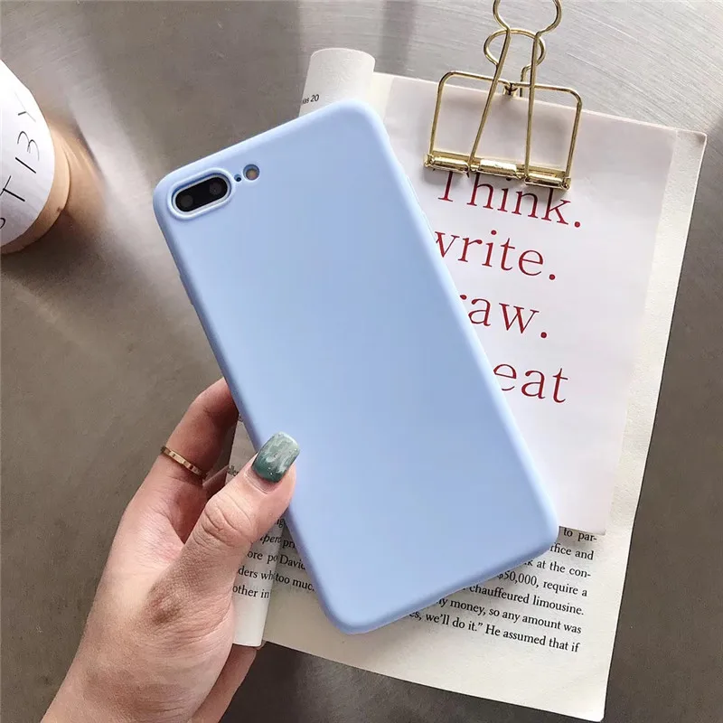 Однотонные чехлы из ТПУ для Samsung Galaxy A10 A20 A30 A40 A50 A60 A70 M10 M20 M30 Note 9 10 S9 S10 чехол с краями