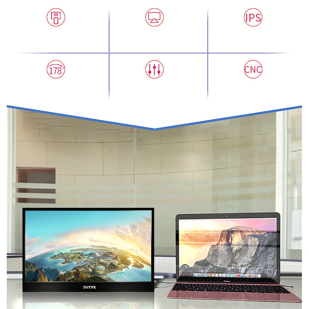 IPS монитор для компьютера 10 1 дюйма порты 2560x160 0 основной порт телефона совместим с