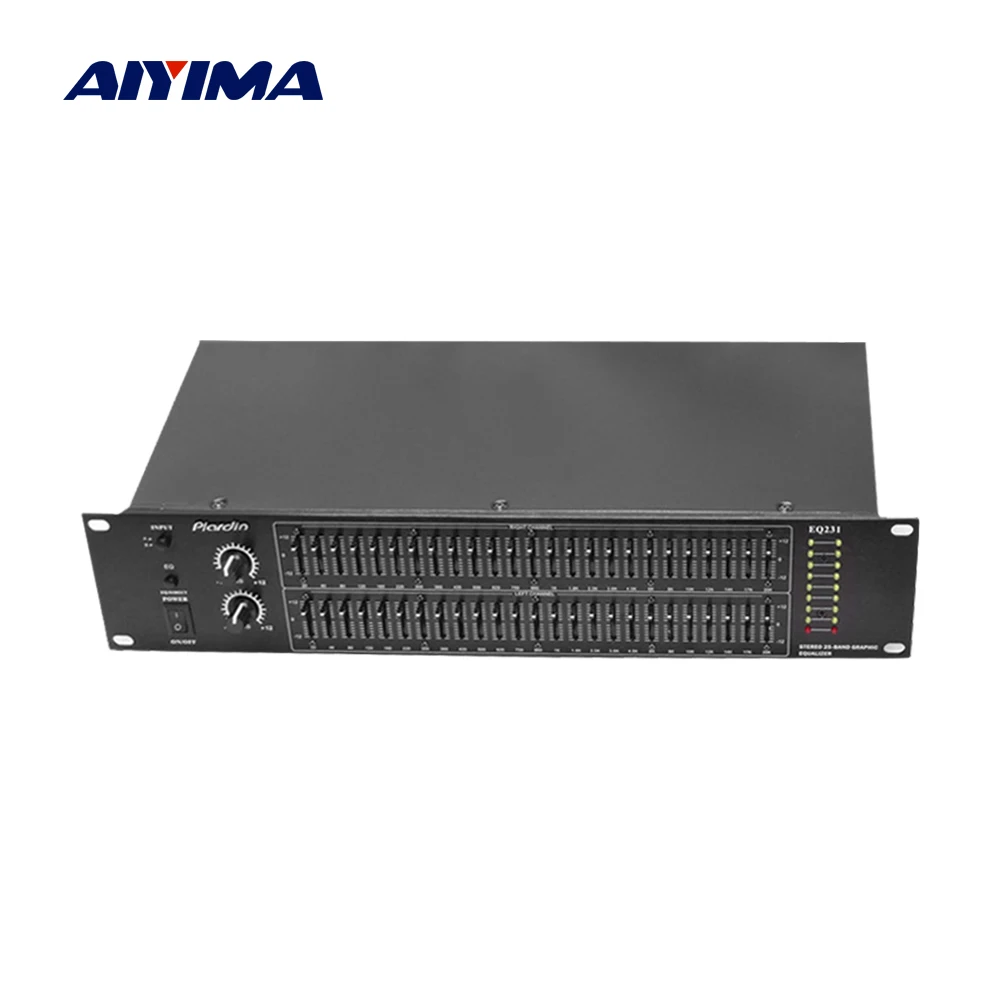 AIYIMA эквалайзер Φ 50 сегментный стерео EQ Tone Hifi Home Dual 25 Road KTV Bluetooth сбалансированный