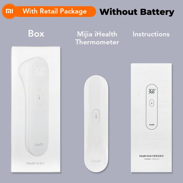 PT3 Термометр Xiaomi Mijia iHealth светодиодный цифровой инфракрасный бестактный светодиодный экран - Цвет: PT3