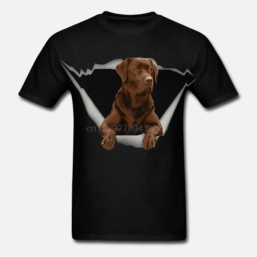 

Men T Shirt Chocolate Labrador 3d Love Dog Shirt Women T-Shirt