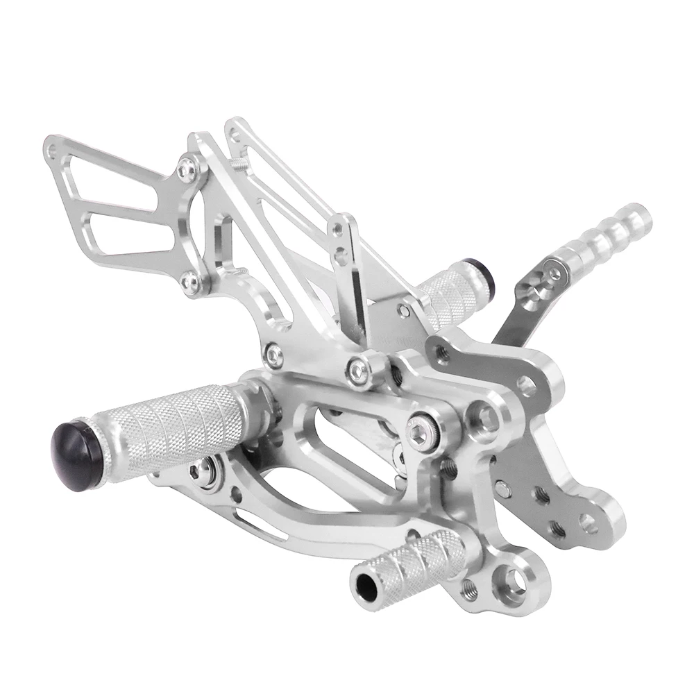 CNC мотоцикл Регулируемая заготовка подножки педали отдых для HONDA CBR600RR CBR 600RR 2007 2008 2009 2010 2011 2012 2013 - Цвет: Серебристый