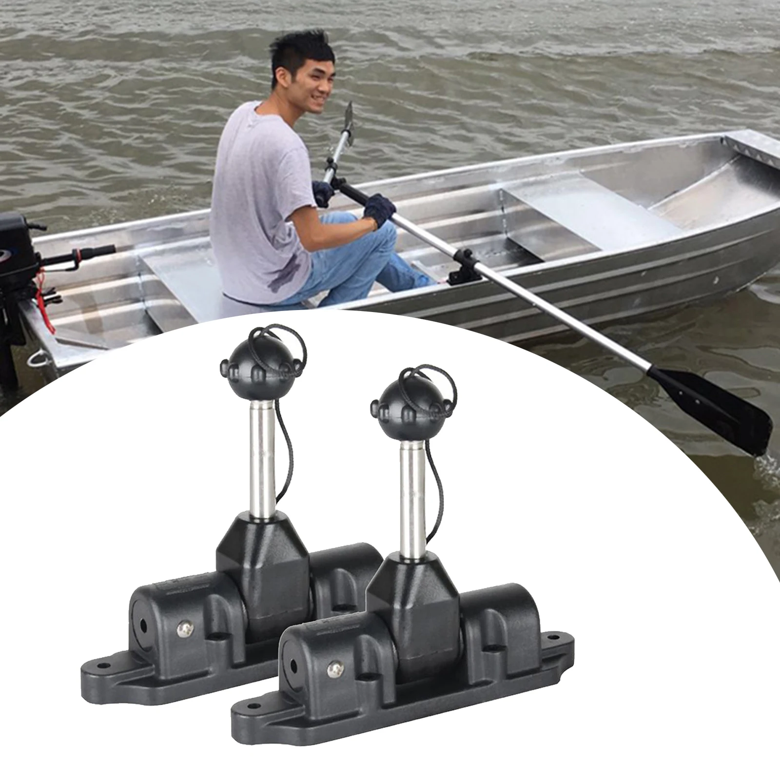 

2 Pieces Oar Holder Tie Down Paddle Lock Support Boat Dinghy Kayak Canoe Accessories