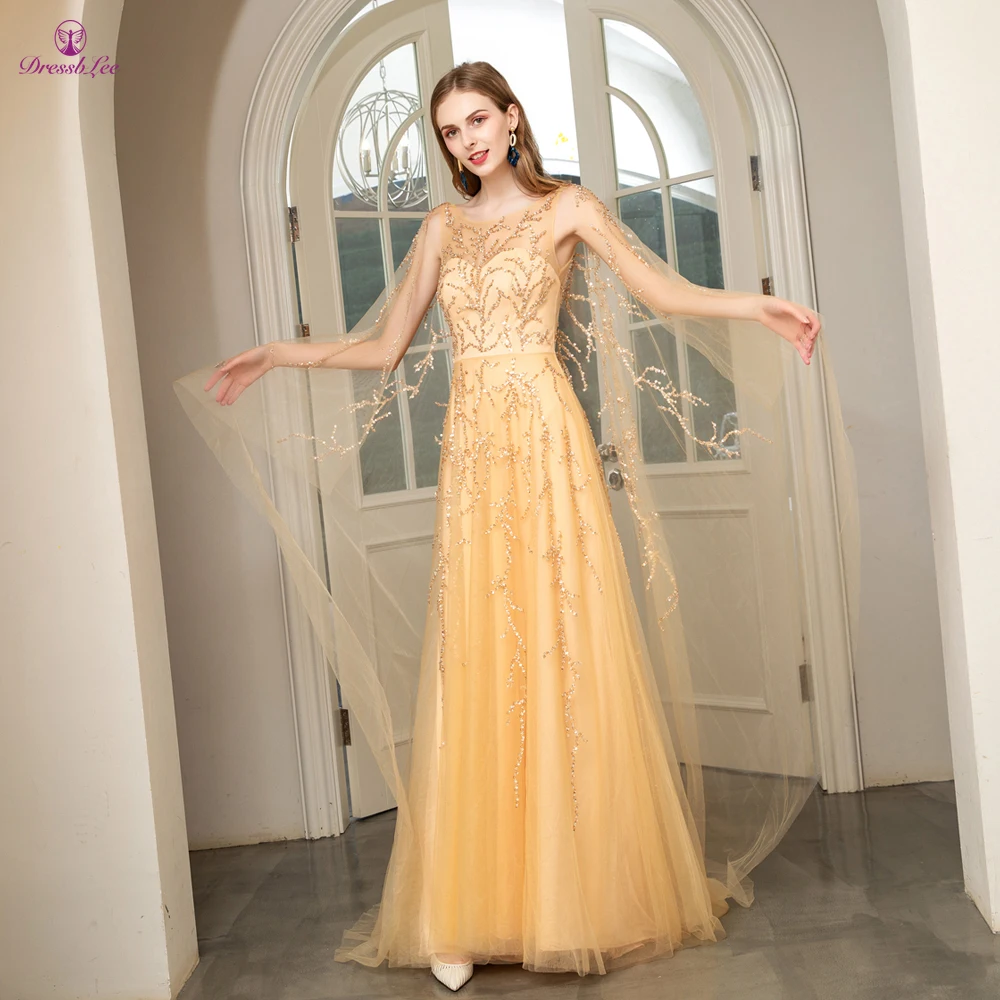 DressbLee блестящее длинное платье для выпускного вечера с курткой украшенное