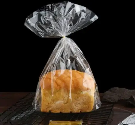 50 шт./лот белый прозрачный пакет с цветами упаковка для печенья пластиковые