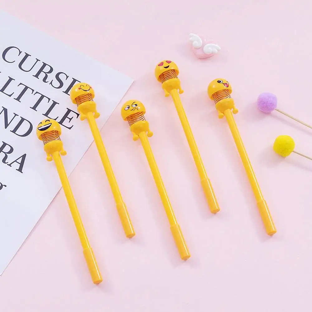 Забавные игрушки Счастливые прыгающие куклы гелевая ручка Весенняя дрожащая