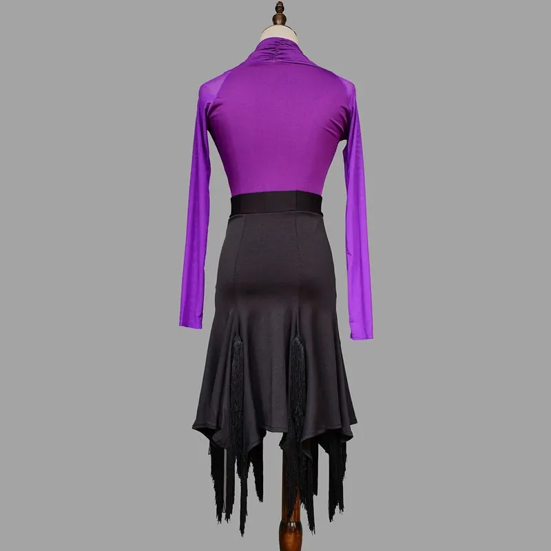 

Adult Women tassel Latin Skirt Lady Dancing For Practice Girls Competition Dancewear Costume Ballroom Samba Dancing Clothing