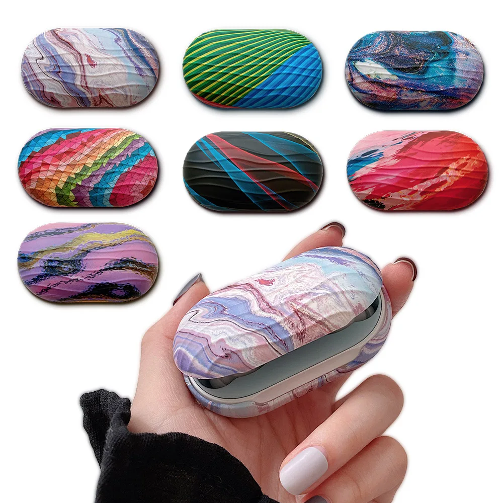 Креативный акварельный чехол с волнистым рисунком для Samsung Galaxy Buds + Plus Твердый