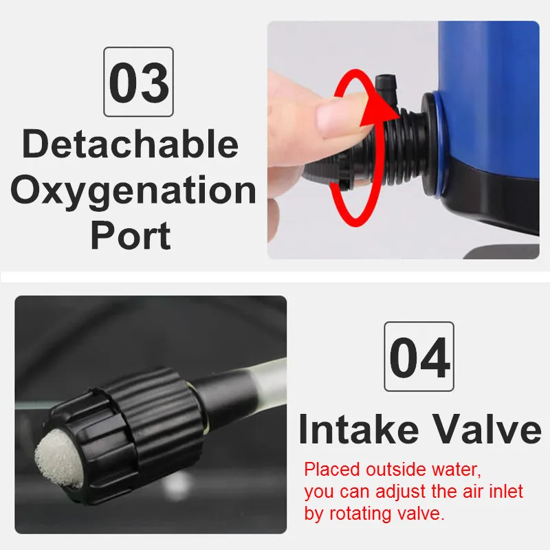 220 В бесшумный внутренний аквариумный фильтр Водяной насос 3 в 1 Sunsun погружной