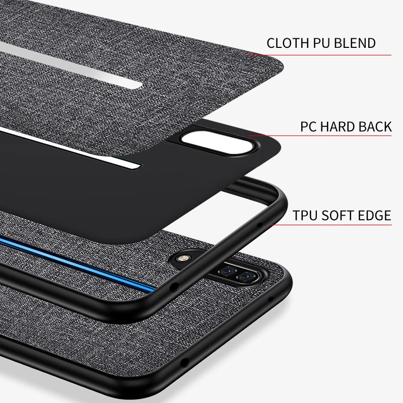 Чехол Vivo V17 Pro 6 44 дюймов роскошная винтажная Брезентовая ткань текстура ткани TPU