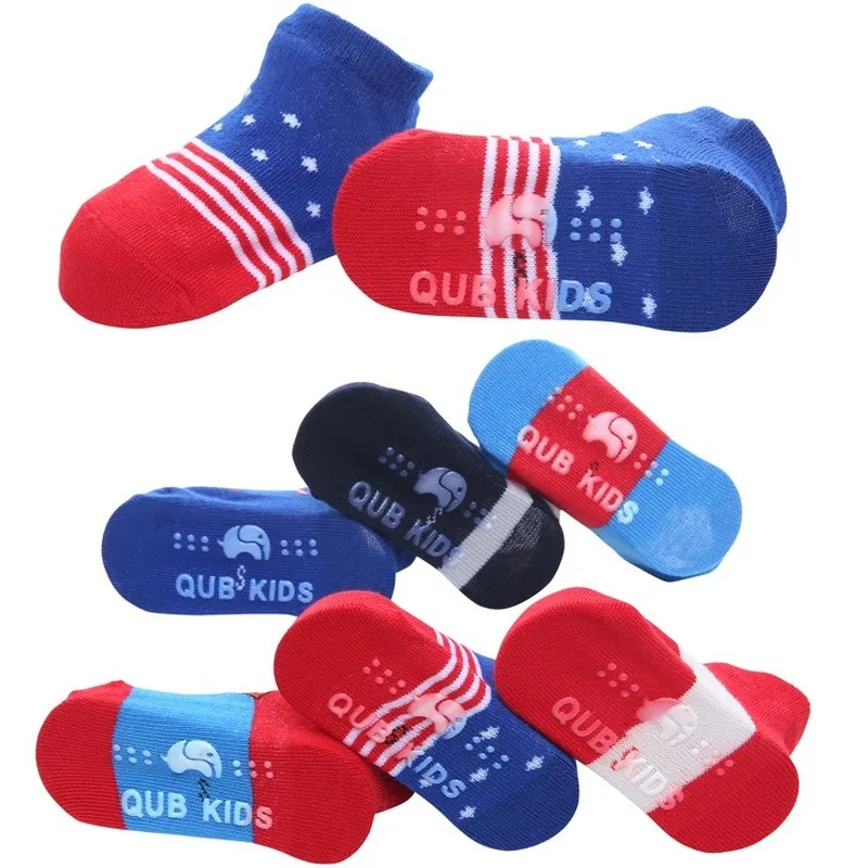 Хлопковые носки для малышей от 0 до 24 месяцев милые Нескользящие Дышащие Носки с