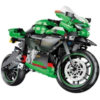 creative kawasaki ninja zx 25r japan motorcycle racing sports building blocks kits bricks classic model kids toys for child gift