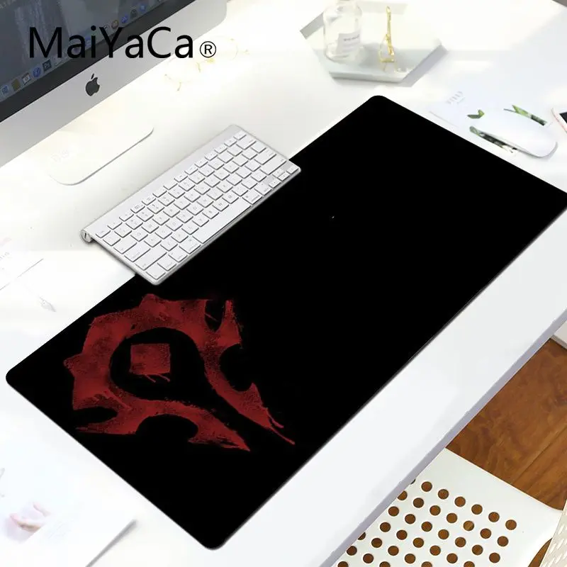 LockEdge 30x80cm MaiYaCa крутой персонализированный Модный Мир Warcraft Horde клавиатура коврики для игровой мыши Большой Коврик Для Мыши Компьютерный коврик - Цвет: LockEdge 30x80cm