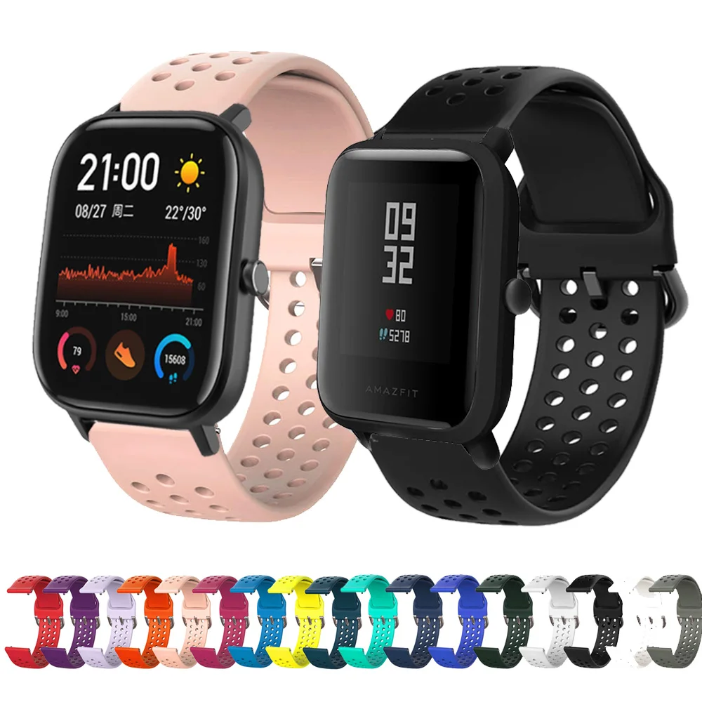 20 мм мягкий силиконовый ремешок для часов Huami Amazfit GTS сменный Браслет BIP youth /