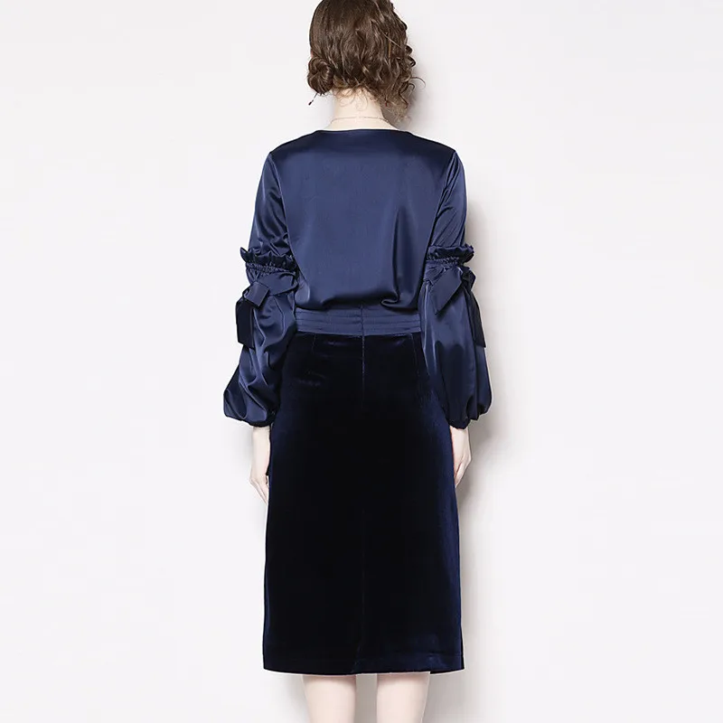 Высокое качество костюм с юбкой 2021 модные Подиумные сапоги для осени и зимы