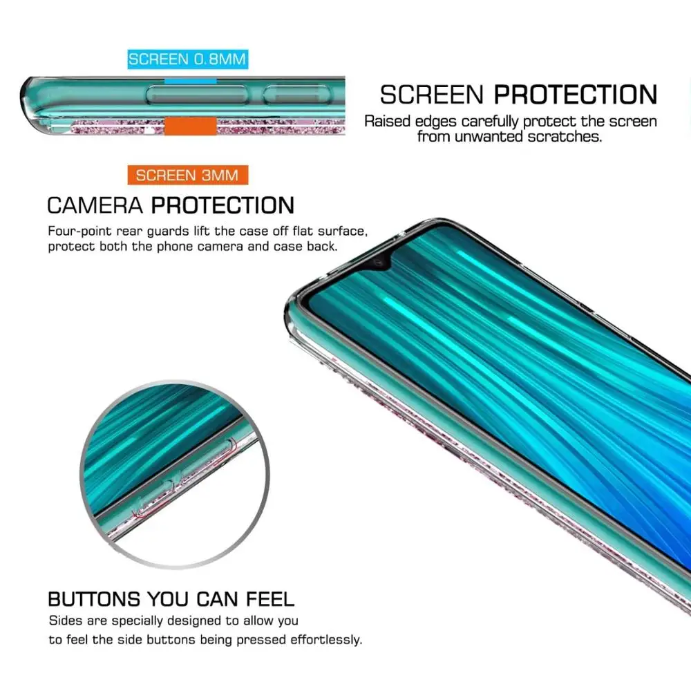 Чехол для OPPO Realme 6 5 XT X2 X50 C2 Pro A9 A5 2020 RENO 3 2 Z 2Z Ace F11 F9 A8 A91 Find с блестками | Мобильные