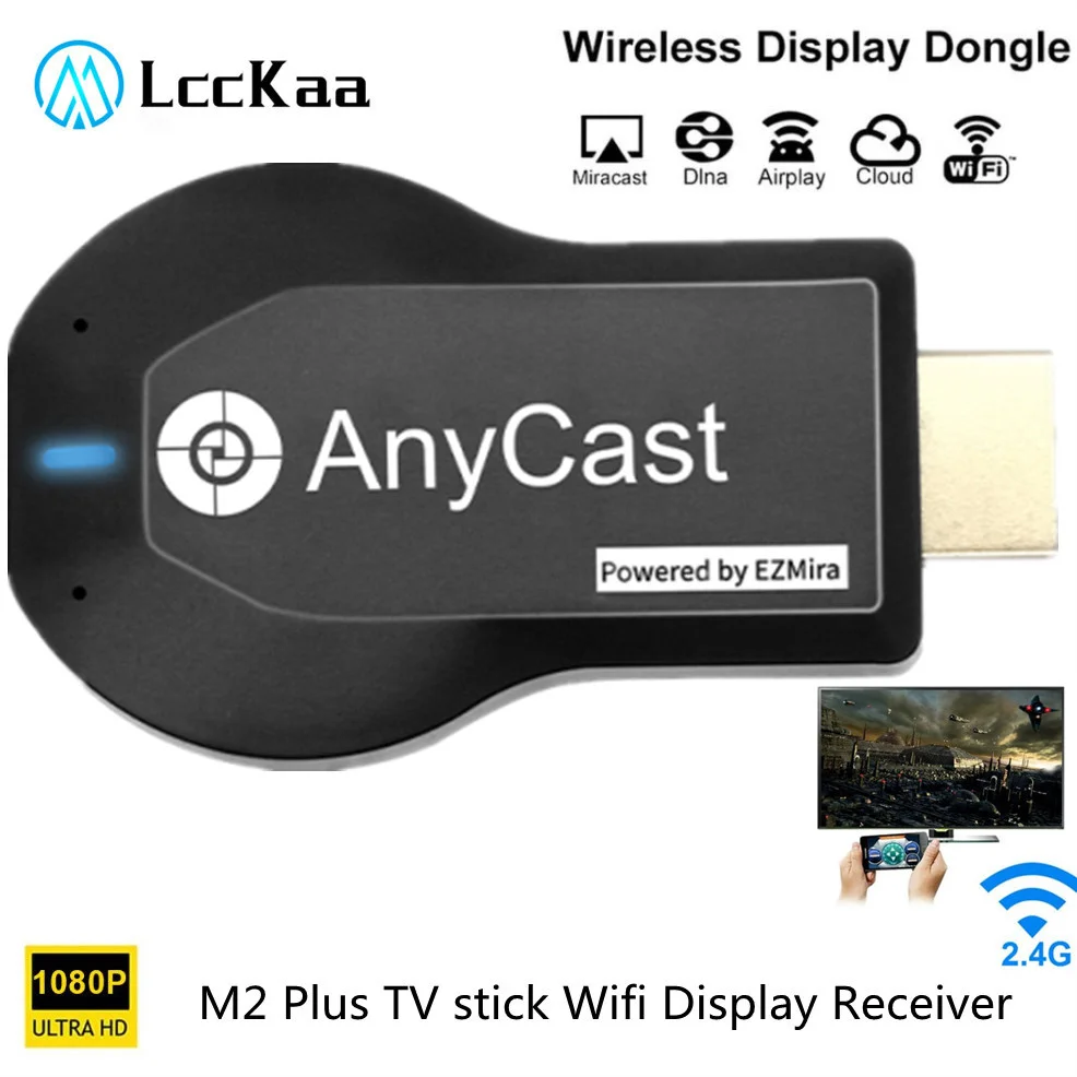 LccKaa M2 Plus TV stick Wifi Display Receiver DLNA Miracast Airplay Mirror Screen HDMI-compatible Android IOS Mirascreen Dongle
