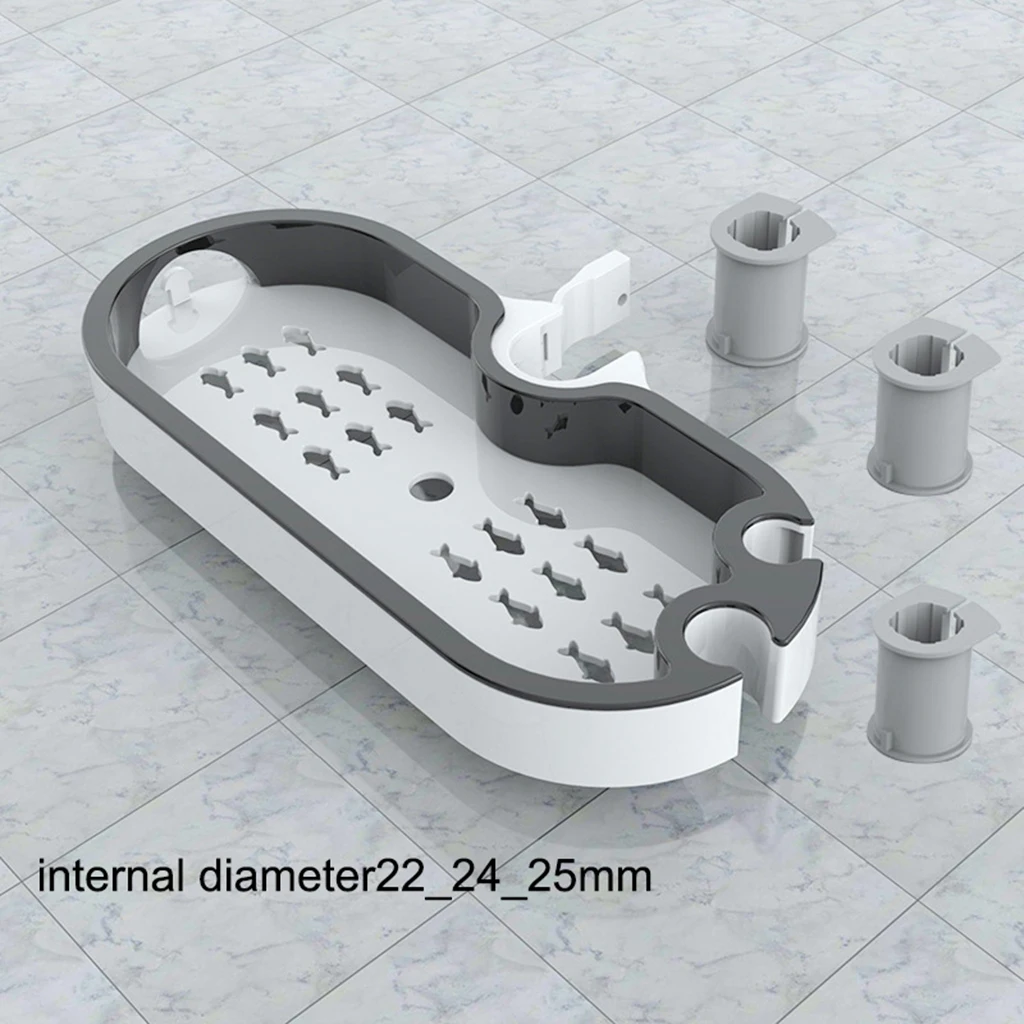 

No Drilling Hanging Storage Rack Tray Adjustable Height Bathroom Accessories