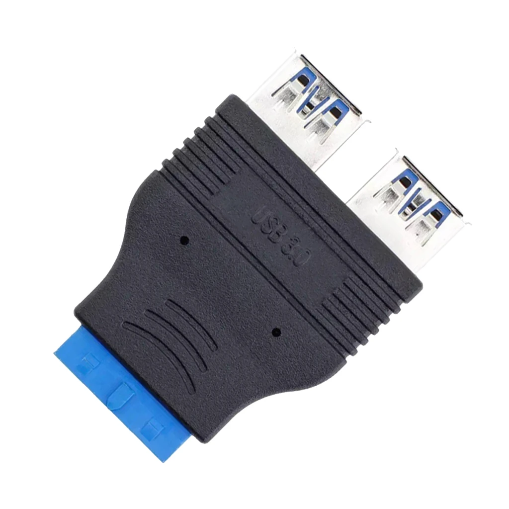 Двойной Порты и разъёмы USB 3,0 «Папа-папа» материнская плата 20Pin кабель адаптер 19 Pin USB удлинитель