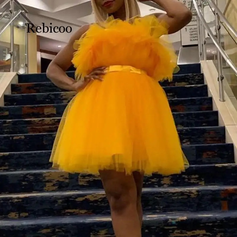 Сексуальное Сетчатое мини платье с поясом вырезом лодочкой без рукавов рюшами