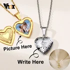 Женское Ожерелье Vnox с изображением имени на заказ, подвеска в форме сердца, семейный образ, персонализированный Подарок на годовщину