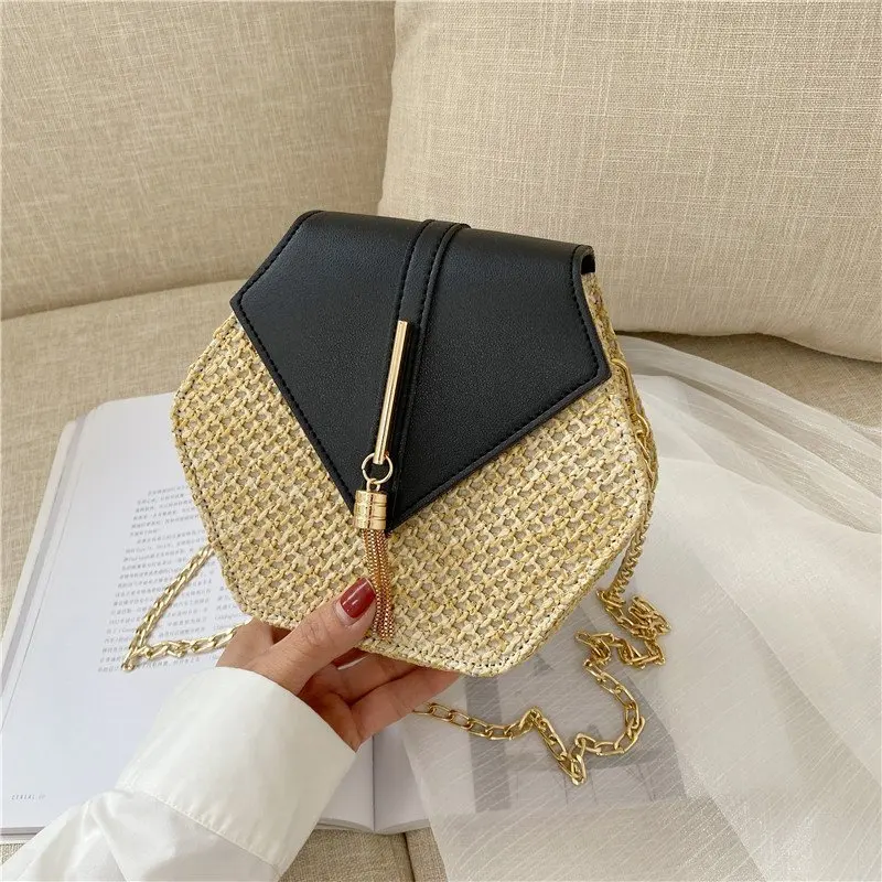 

YoReAi Mulit Style Straw+leather Handbag Women Summer Rattan Bag Handmade Woven Beach Circle Bohemia Shoulder Bags New Fashion