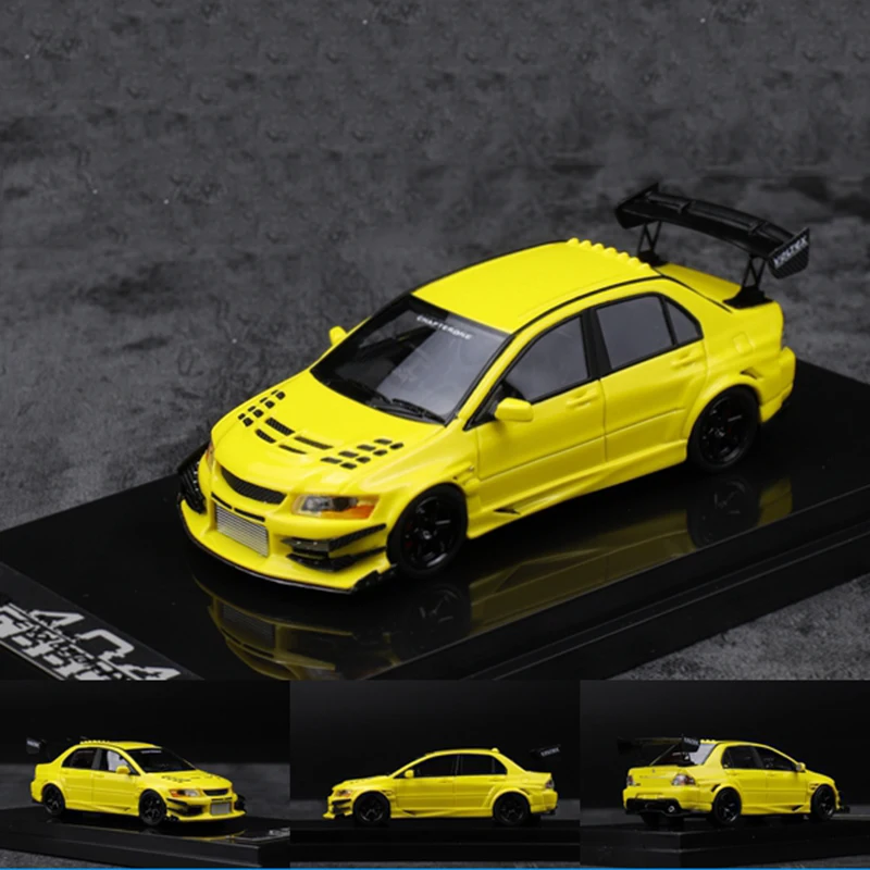 1: 64 весы EVO VII семь поколения модель автомобиля желтый Смола статическое