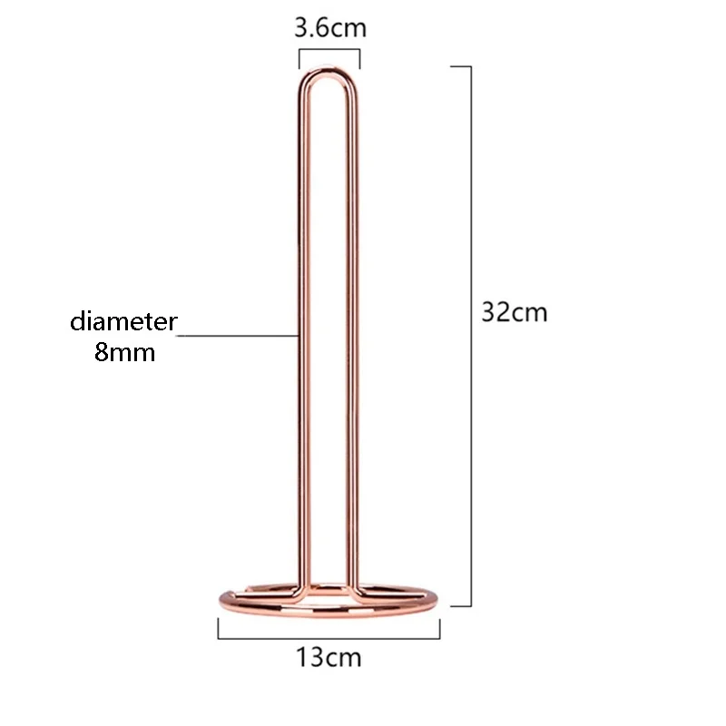 

Stainless Steel Kitchen Roll Paper Towel Holder Bathroom Tissue Stand Dining Table Vertical Napkins Rack Kitchen Storage Shelf
