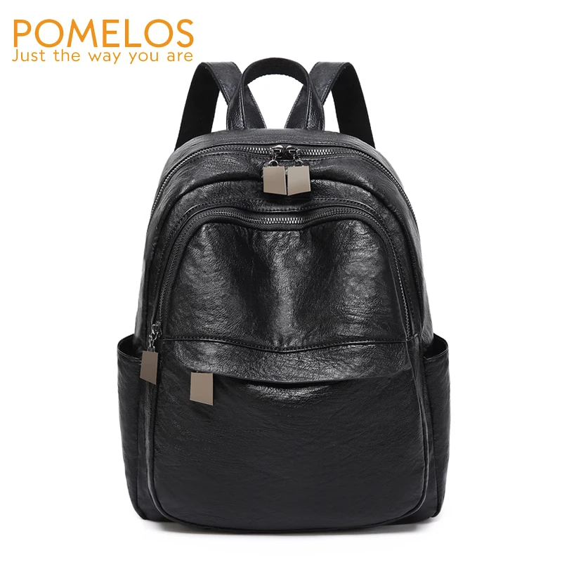 POMELOS женская сумка рюкзак Новое поступление мягкий из искусственной кожи Черный