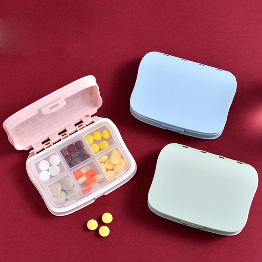 Дорожная коробка для лекарств удобный органайзер таблеток 6 отделений таблетки
