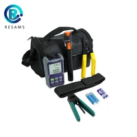 resams ftth fiber optic cable tools kit optical cleaver vfl network termination toolkit cleaner pen stripper power meter conveni