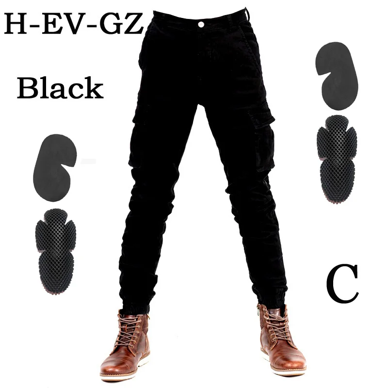 Мотоциклетный комбинезон джинсы с защитой от падения облегающие джинсовые брюки