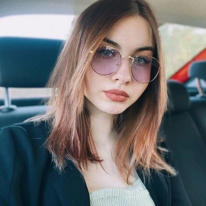 

HKNA 2022 Metal Round Sunglasses Women Small Oval Sun Glasses For Women/Men Retro Glasses for Men Vintage Lentes De Sol Mujer